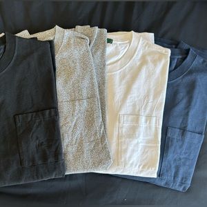 Lot of 4 J.Crew Long Sleeve Premium Weight Shirts